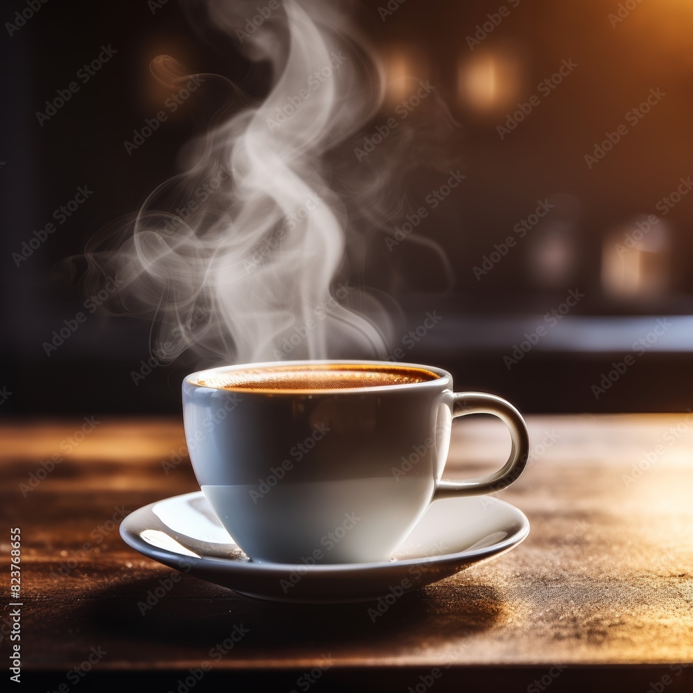 A close-up photo of a freshly brewed cup of coffee with steam rising from the top, perfect for a coffee shop or cafe banner. A close-up photo of a freshly brewed cup of coffee with steam rising from the top, perfect for a coffee shop or cafe banner.