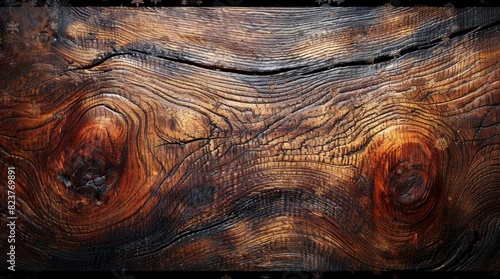 Old Wood Texture with Prominent Grain photo