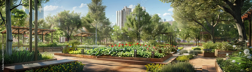 Community Gardens: Focus on community gardens and urban farming initiatives, showcasing the city's commitment to sustainability and green spaces Community Gardens: Focus on community gardens and urban farming initiatives, showcasing the city's commitment to sustainability and green spaces