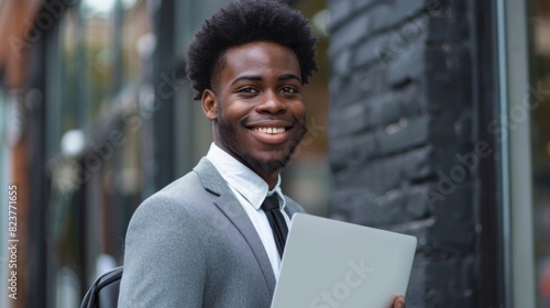 Young Professional with His Laptop photo