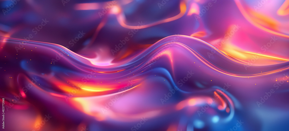 A vibrant background featuring a fluid, abstract design with smooth, flowing waves of silk-like material. The fabric-like surface showcases an iridescent blend of colors A vibrant background featuring a fluid, abstract design with smooth, flowing waves of silk-like material. The fabric-like surface showcases an iridescent blend of colors