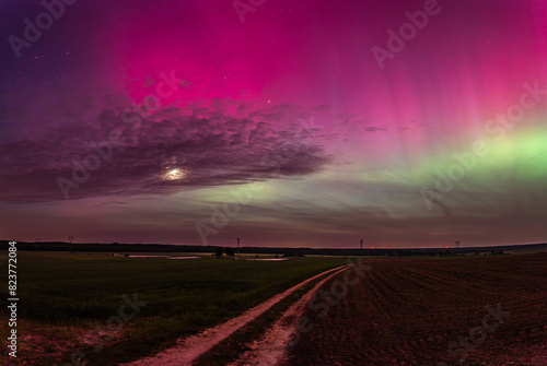 zorza polarna, polska, Gorzów