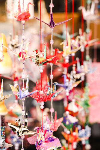 Paper Cranes on Display  photo