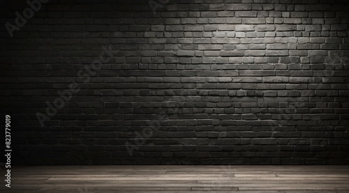 Black brick wall background