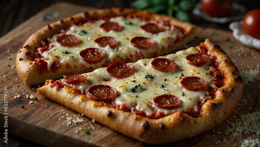 Fresh Handmade pepperoni pizza with cheese Fresh Handmade pepperoni pizza with cheese