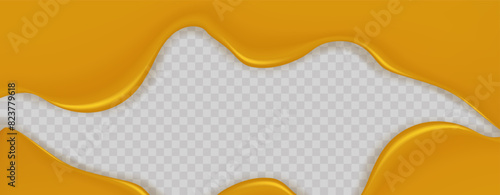  Golden drops of transparent oil and gel texture on a background. Swatches of cosmetic serum with bubbles. Set of liquid cosmetic droplets, including glycerin and shampoo