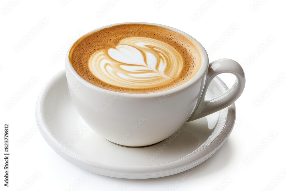 coffee latte white background