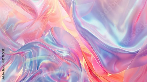 Abstract colorful fluid shapes. photo