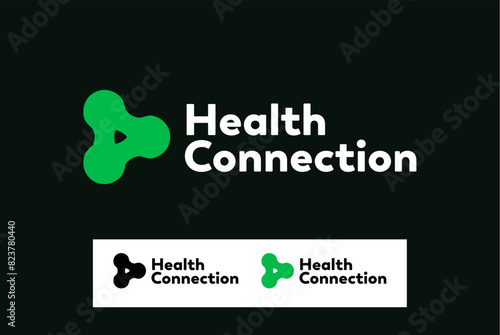 Health  logo design connection medical science logo design and business name ideas 