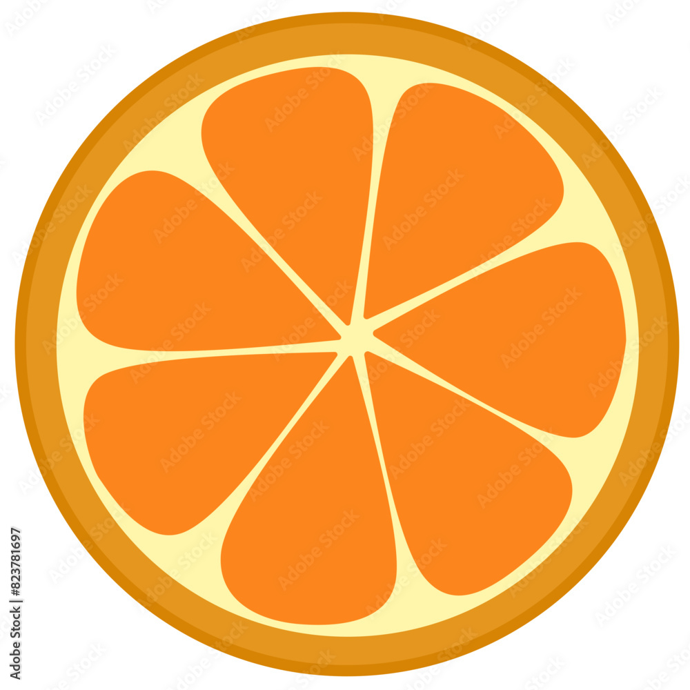slice of orange vector illustration slice of orange vector illustration
