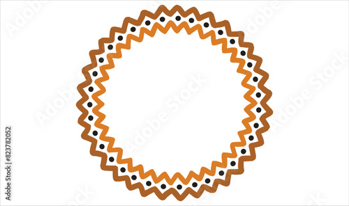 Decorative line art frame for design template