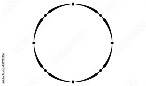 Decorative line art frame for design template