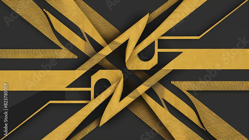 Wallpaper Mural Abstract background, cambric fabric texture, yellow and black colors. Torontodigital.ca
