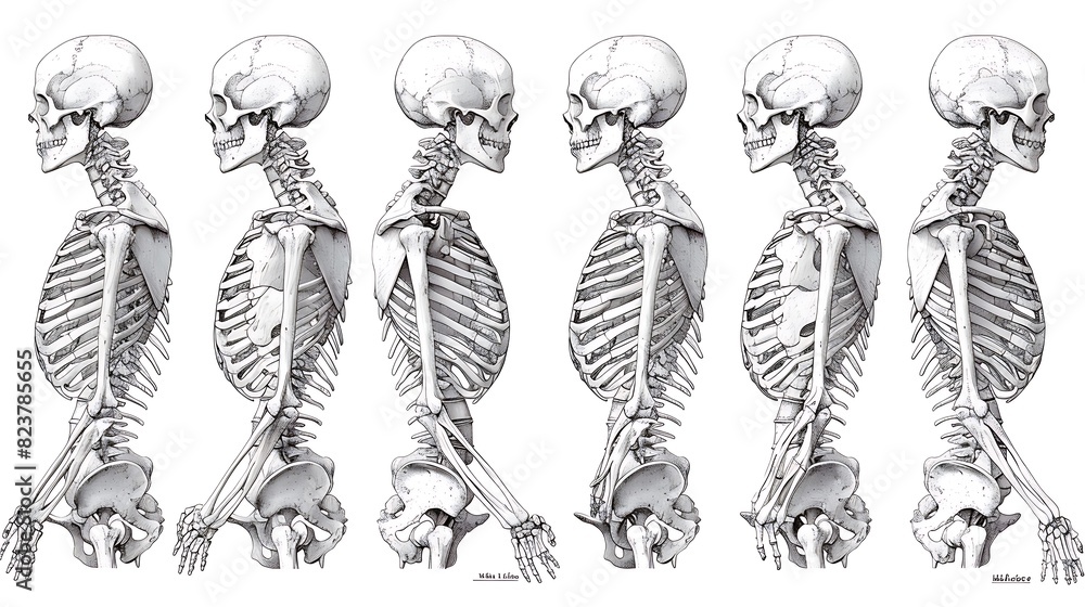 Orthopedics illustration of scoliosis showing curvature of the spine ...