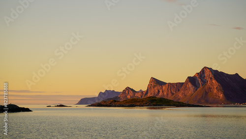 Lofoten Islands in Sunset