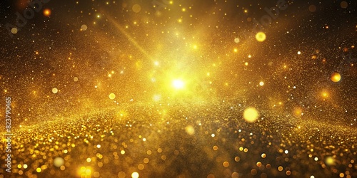 Abstract luxury gold background with shimmering gold particles, perfect for adding a touch of elegance to any project  photo
