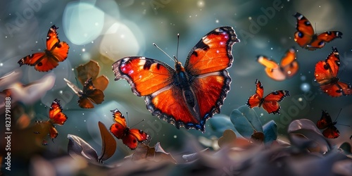 When Butterflies  Wings Come Together  They Form a Heart. Concept Love  Butterflies  Symbolism  Nature  Heart made of Wings