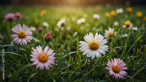 daisies in the grass