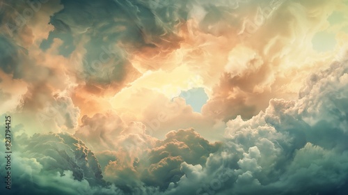 Dramatic Sky, Cloud Formation Background.