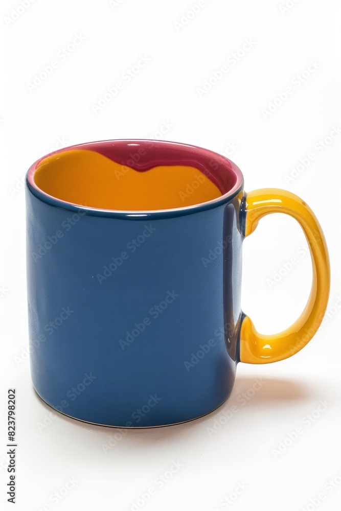 Obraz premium Colorful Ceramic Coffee Mug mock up on a white background. Great as product design, print space