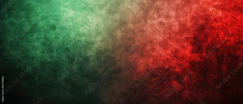 Obraz premium Ultrawide Backdrop Abstract Rough Painting Texture In Red And Green Wallpaper Background 