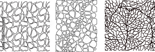 Stone on ground vector, Broken tiles mosaic pattern