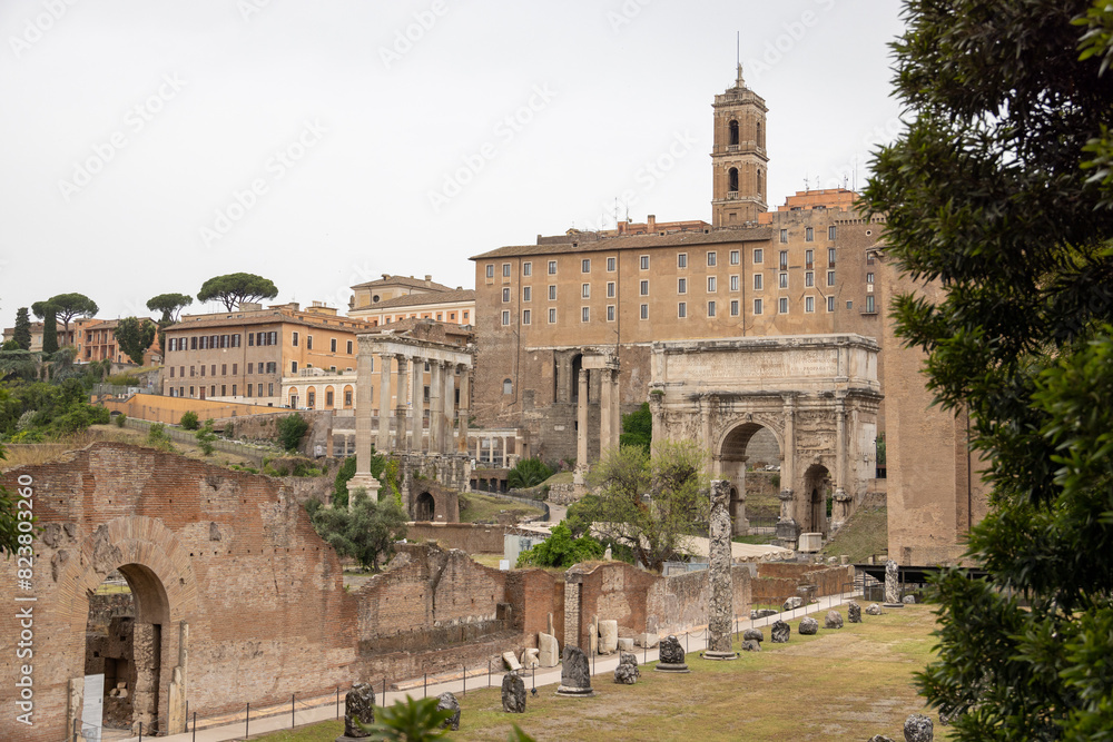 Obraz premium view of the roman city hall italy