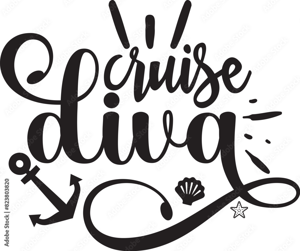 Fototapeta premium Cruise T-shirt Design, Cruise SVG Design, Cruise shirt, Family Cruise T-shirt, Family Matching Vacation, Vacation shirt, Summer Vacation, family trip T-shirt, family beach, family traveling, family 
