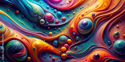 Abstract organic liquid design for wallpaper featuring flowing shapes and vibrant colors