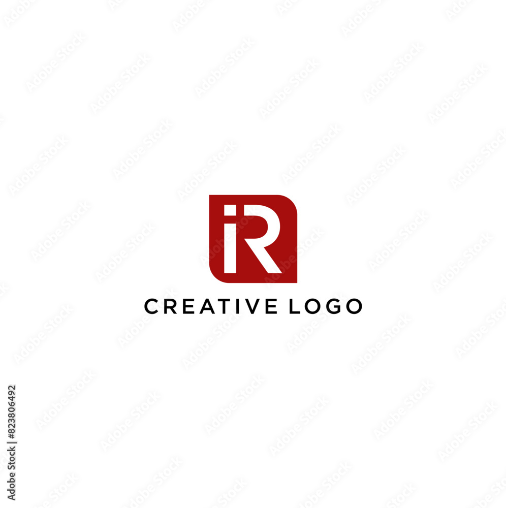 IR letter logo icon design template box element IR letter logo icon design template box element