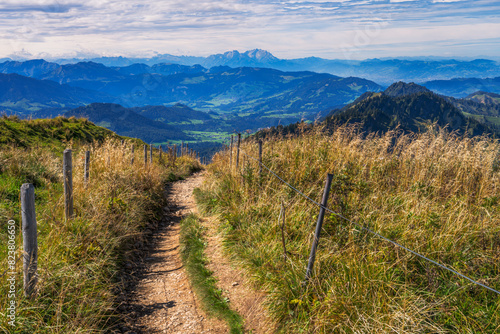 View from the Hochgrat mountain near Oberstaufen