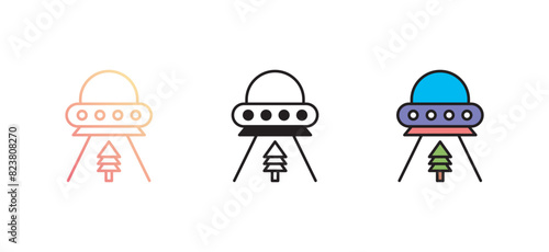 Abduction icon design with white background stock illustration
