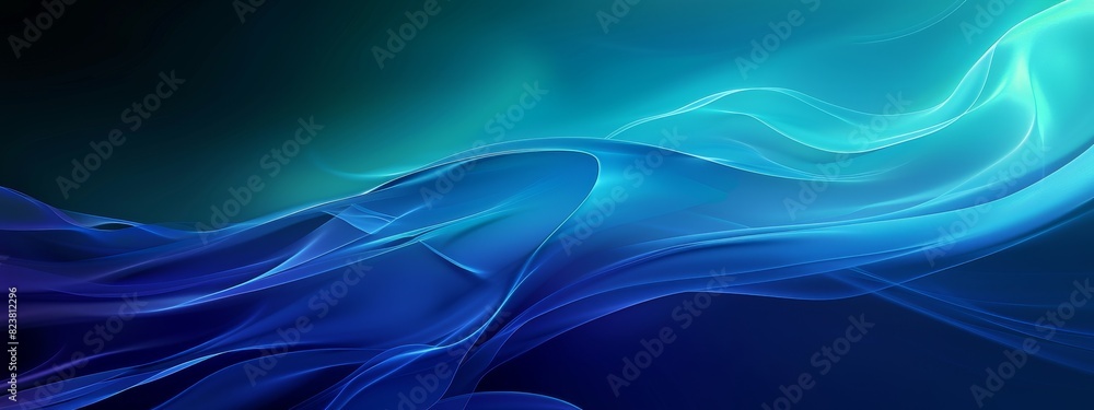 Fototapeta premium Tranquil Gradient Background in Royal Blue to Teal Hues