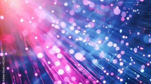 futuristic background. Fiber optic light lines  speed lines  data transmission  high-speed internet