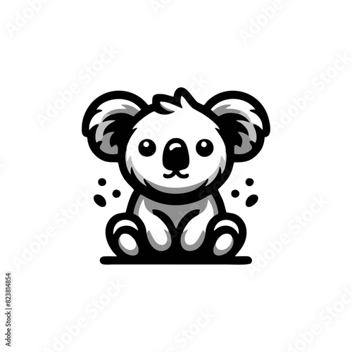 Koala logo design vector illustration. Koala vector. koala icon mascot design
