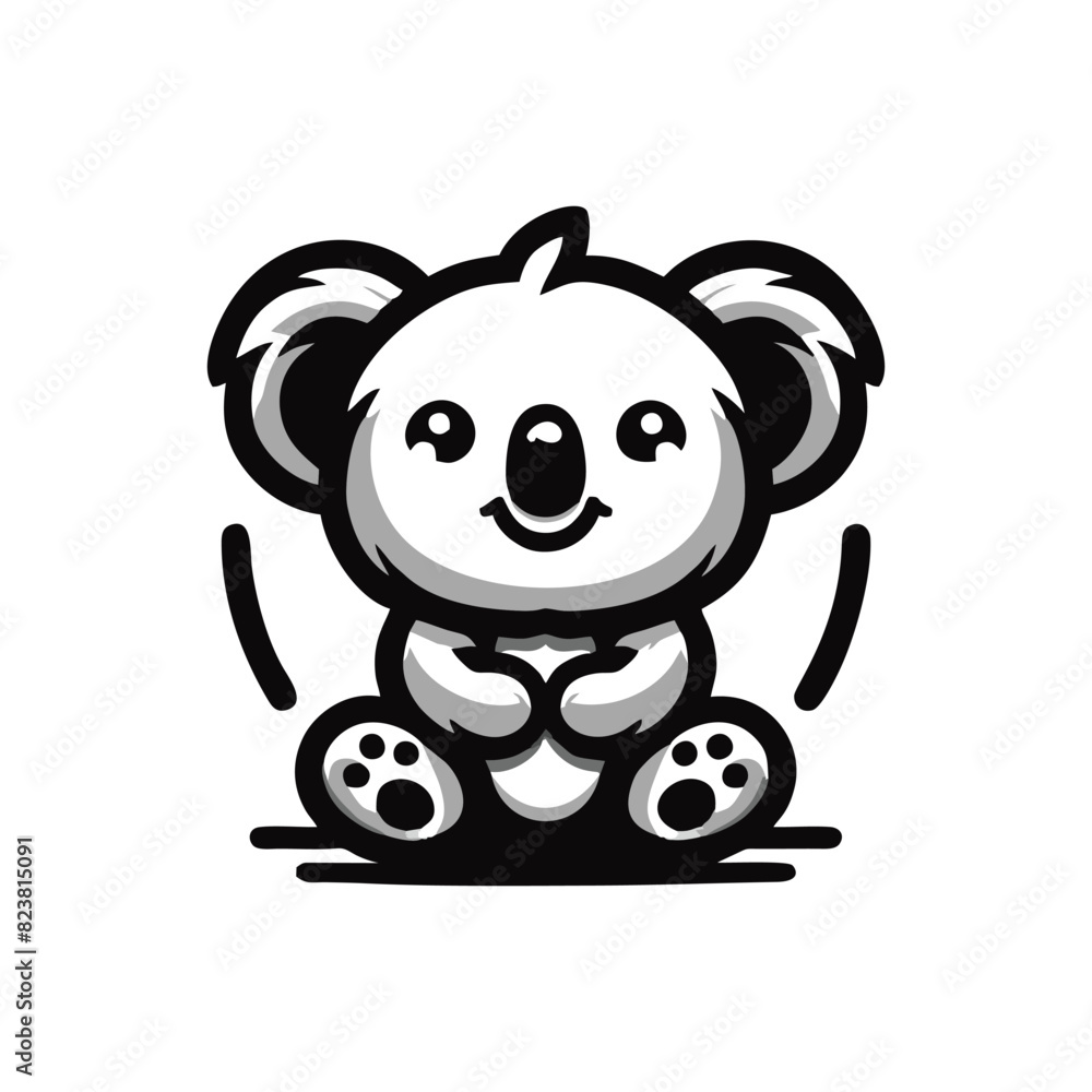 Koala logo design vector illustration. Koala vector. koala icon mascot design Koala logo design vector illustration. Koala vector. koala icon mascot design