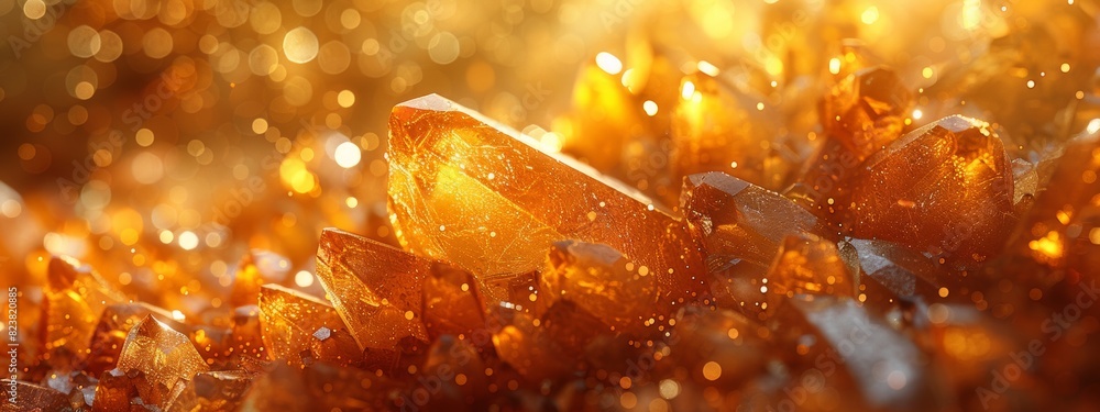 Abstract background of yellow crystals. 3d rendering, Abstract background of yellow crystals. 3d rendering,