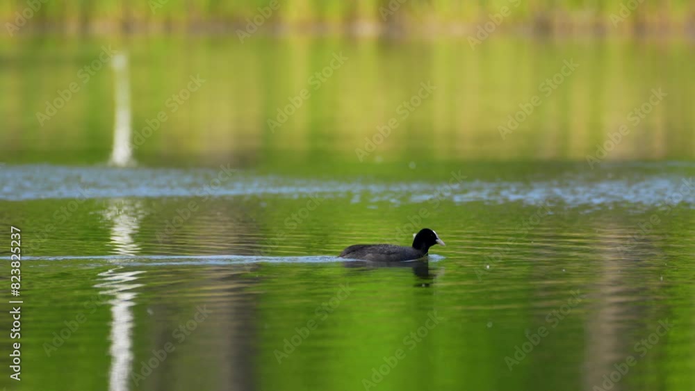 eurasian coot on the lake eurasian coot on the lake