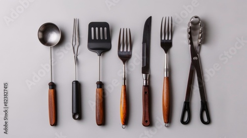 Group of Forks and Spoons Arranged Neatly
