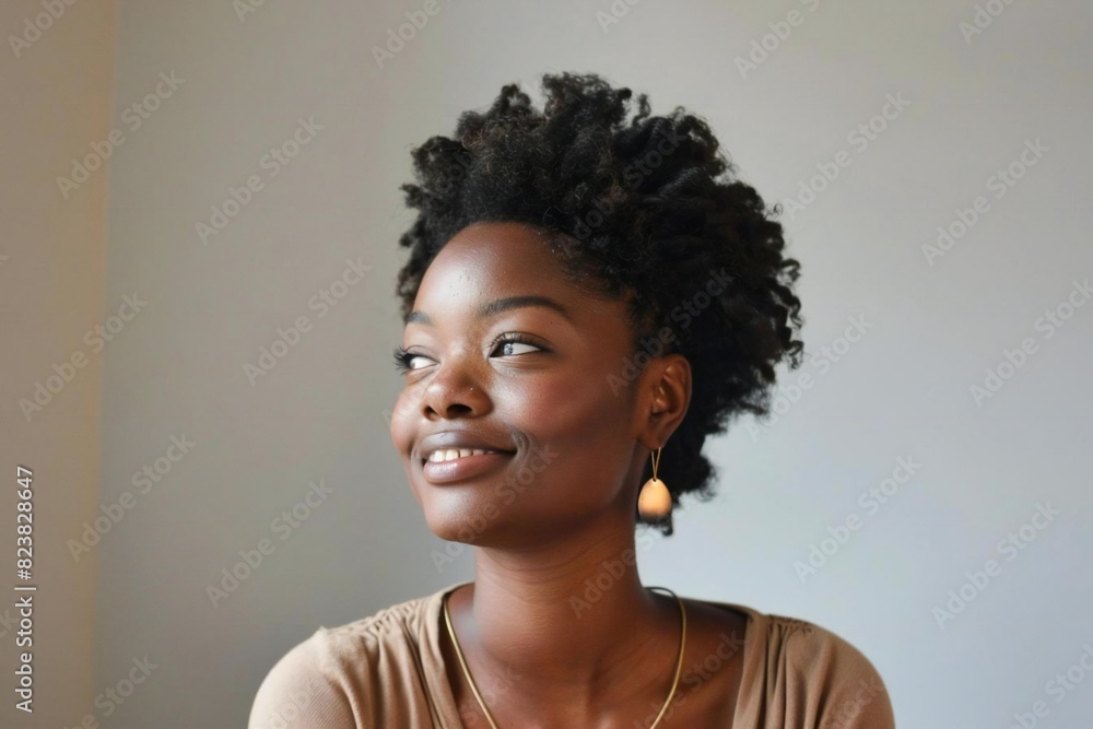 Happy African American Woman Finds Success in Innovative Technology Happy African American Woman Finds Success in Innovative Technology