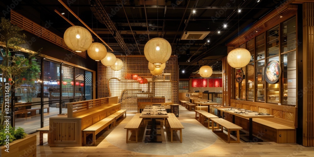 quick service restaurant interior . ai generated quick service restaurant interior . ai generated