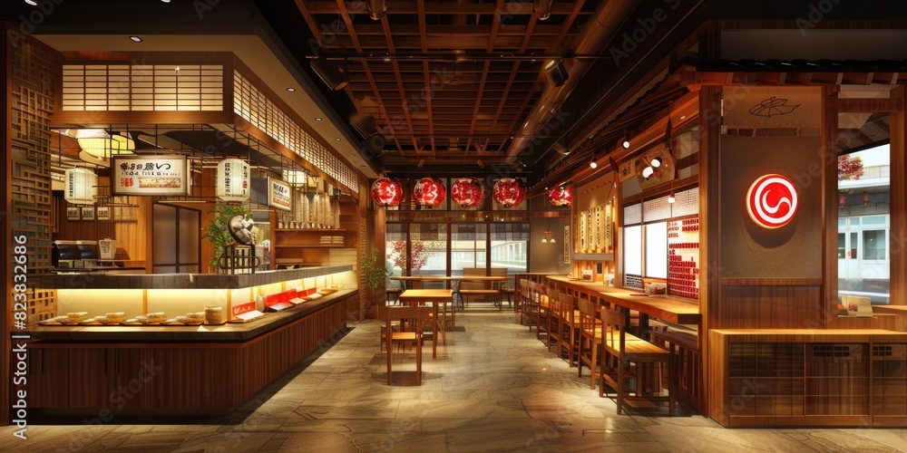 quick service restaurant interior . ai generated quick service restaurant interior . ai generated