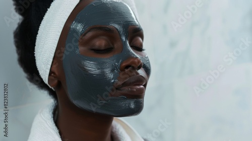 Woman Enjoying a Facial Treatment photo