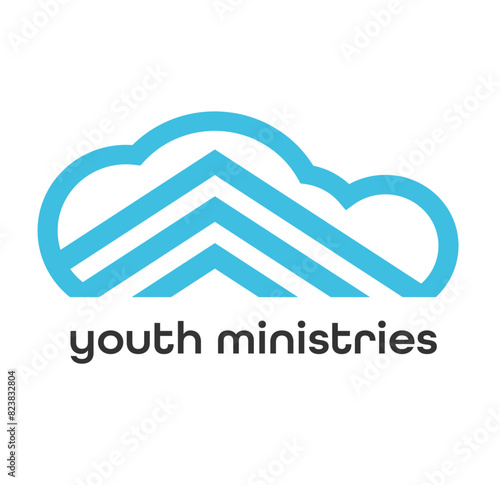 Rise Simplified Cloud and Arrow Youth Ministry Logo