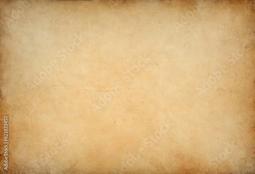 The texture of old worn faded brown paper. Vintage antique parchment background 