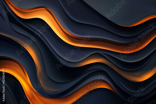 A sophisticated set of abstract backgrounds featuring dark blue and gold-orange hues  designed for anniversary celebrations and award presentations. The backgrounds include flowing patterns and