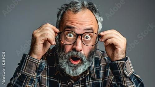 A Man's Surprised Expression photo
