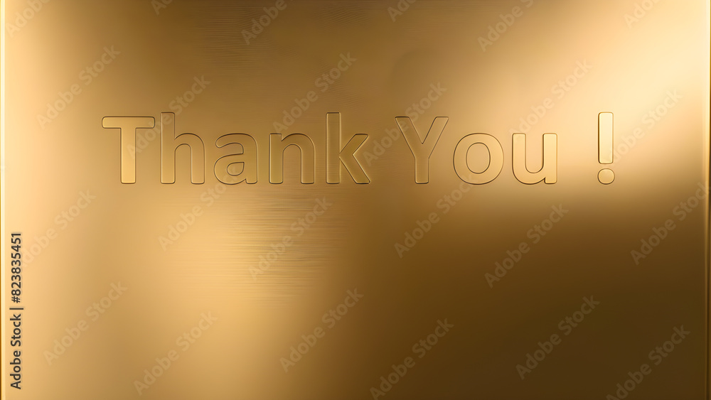 Obraz premium Thank You text on Gold background