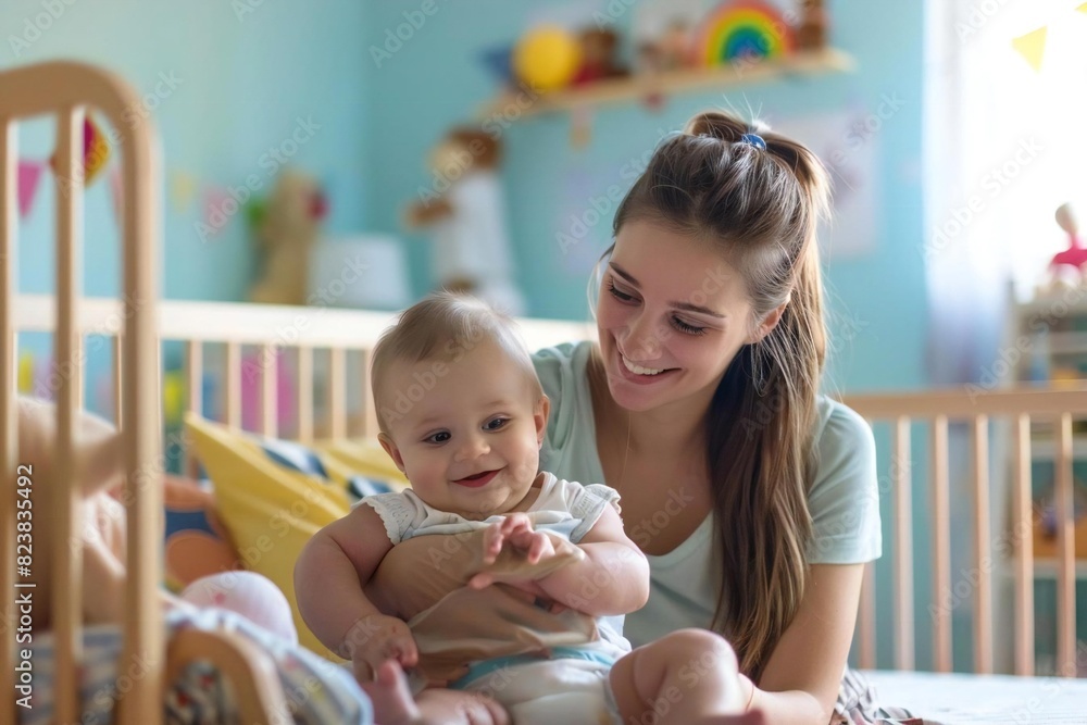 Mother's love and laughter: portrait of happy family Mother's love and laughter: portrait of happy family
