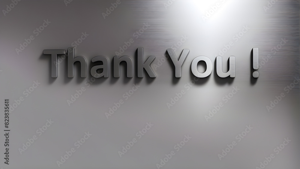 Thank You text on the Silver background
Thank You text on the Silver background